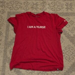 Figs Red Short Sleeve Tee